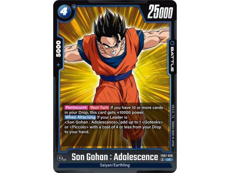 Son Gohan : Adolescence (Uncommon) – FB07 Wish for Shenron | Carta DRAGON BALL en México