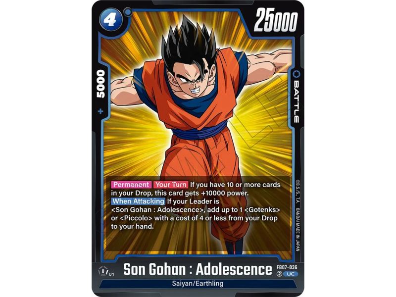 Son Gohan : Adolescence (Uncommon) – FB07 Wish for Shenron | Carta DRAGON BALL en México
