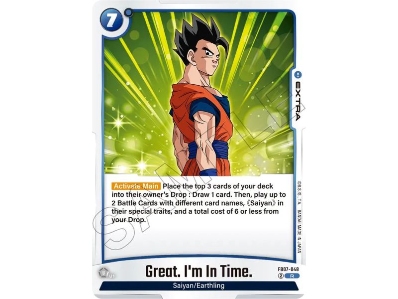 Great. I'm In Time (Rare) – FB07 Wish for Shenron | Carta DRAGON BALL en México