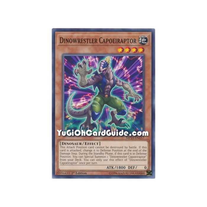 Dinowrestler Capoeiraptor (Common) – 2019 Gold Sarcophagus Mega Pack | Carta YUGIOH en México
