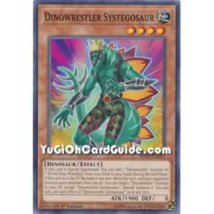 Dinowrestler Systegosaur (Common) – 2019 Gold Sarcophagus Mega Pack | Carta YUGIOH en México