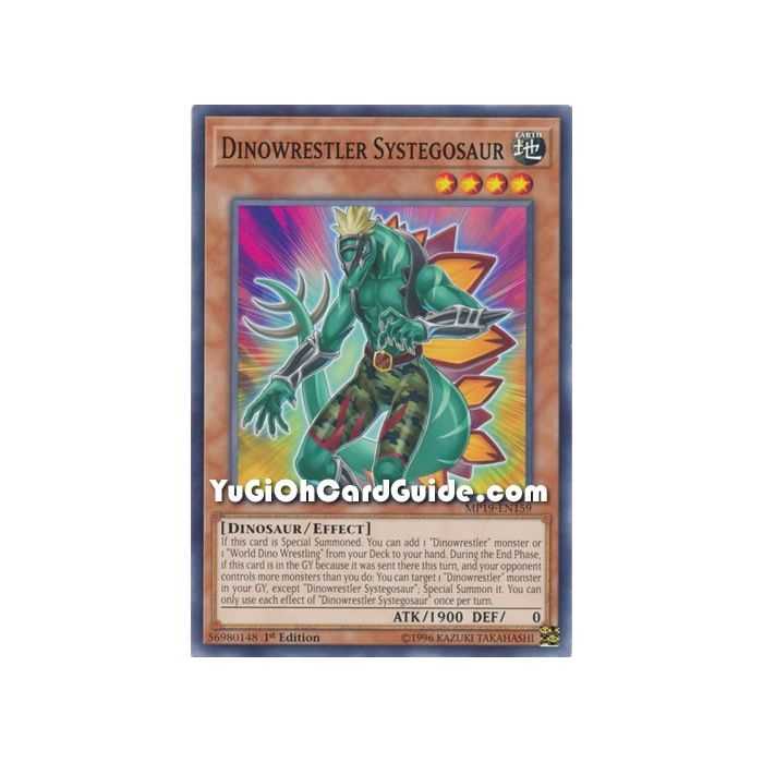 Dinowrestler Systegosaur (Common) – 2019 Gold Sarcophagus Mega Pack | Carta YUGIOH en México