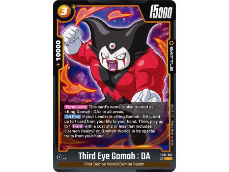 Third Eye Gomah : DA (Rare) – FB07 Wish for Shenron | Carta DRAGON BALL en México