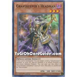Gravekeeper's Headman (Common) – 2019 Gold Sarcophagus Mega Pack | Carta YUGIOH en México