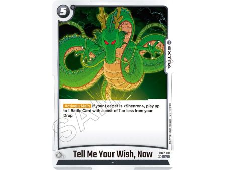 Tell Me Your Wish, Now (Common) – FB07 Wish for Shenron | Carta DRAGON BALL en México