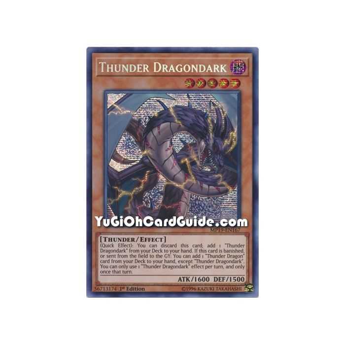 Thunder Dragondark (Prismatic Secret Rare) – 2019 Gold Sarcophagus Mega Pack | Carta YUGIOH en México