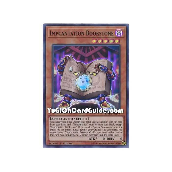 Impcantation Bookstone (Super Rare) – 2019 Gold Sarcophagus Mega Pack | Carta YUGIOH en México