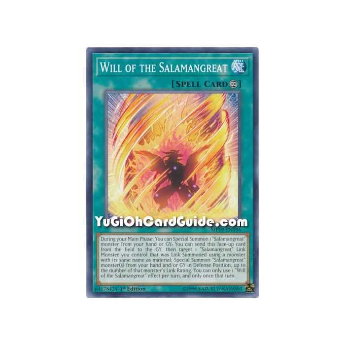 Will of the Salamangreat (Common) – 2019 Gold Sarcophagus Mega Pack | Carta YUGIOH en México