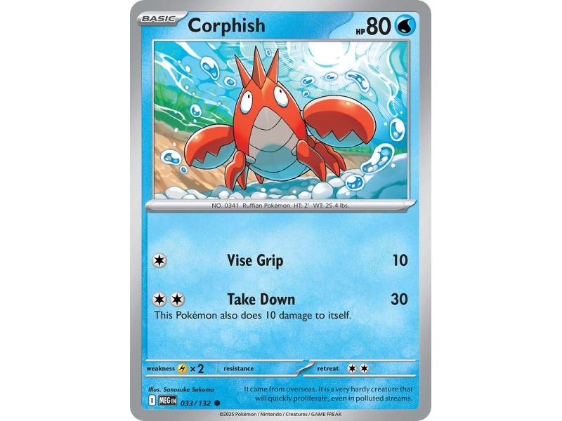 Corpish (Common) – ME01 Mega Evolution | Carta POKEMON en México