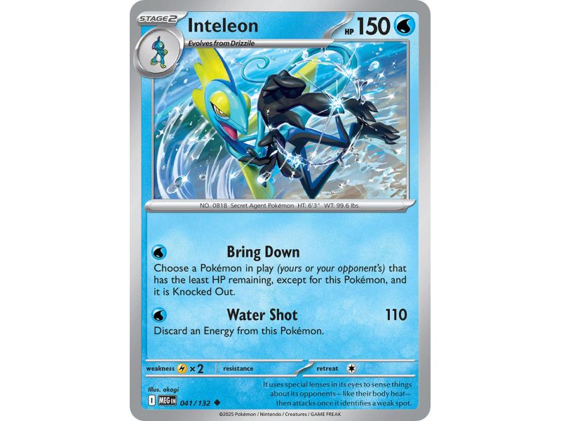 Inteleon (Uncommon) – ME01 Mega Evolution | Carta POKEMON en México