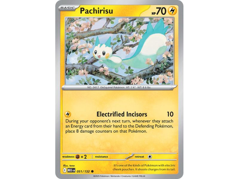 Pachirisu (Common) – ME01 Mega Evolution | Carta POKEMON en México