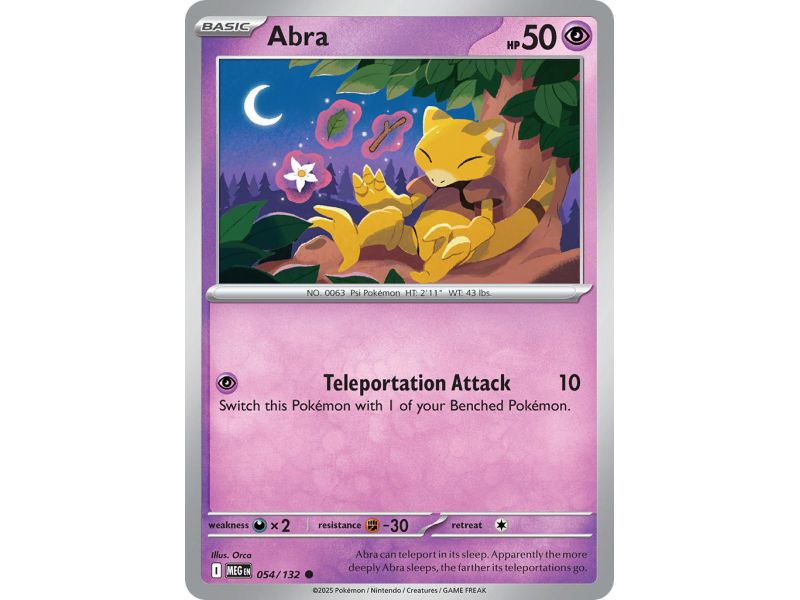 Abra (Common) – ME01 Mega Evolution | Carta POKEMON en México