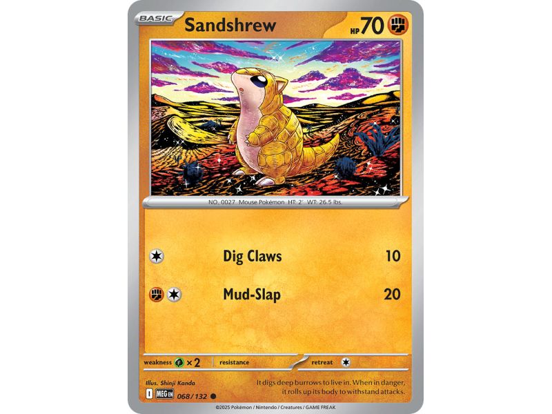 Sandshrew (Common) – ME01 Mega Evolution | Carta POKEMON en México