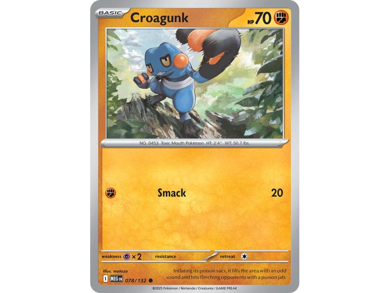 Croagunk (Common) – ME01 Mega Evolution | Carta POKEMON en México