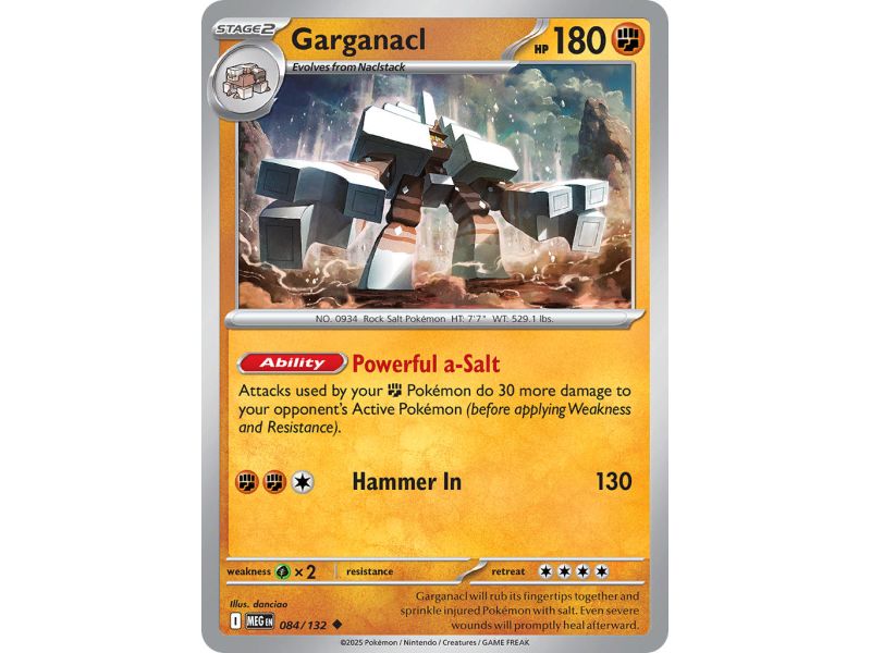 Garganacl (Uncommon) – ME01 Mega Evolution | Carta POKEMON en México