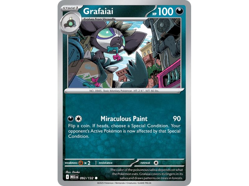Grafaiai (Common) – ME01 Mega Evolution | Carta POKEMON en México