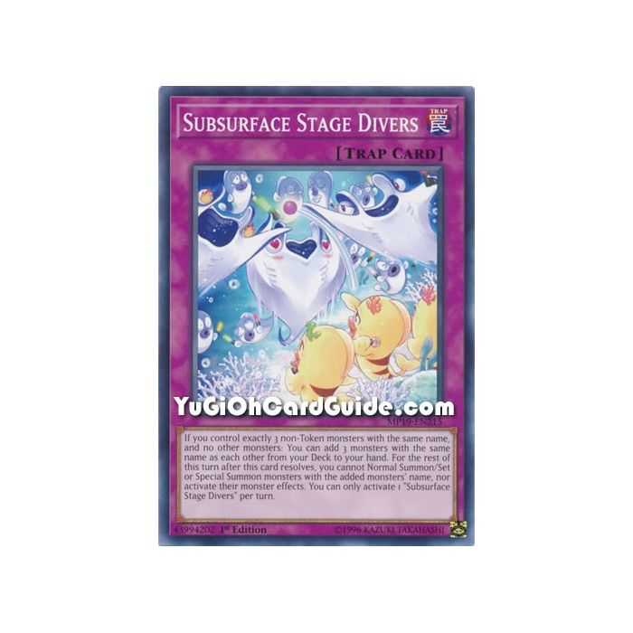 Subsurface Stage Divers (Common) – 2019 Gold Sarcophagus Mega Pack | Carta YUGIOH en México