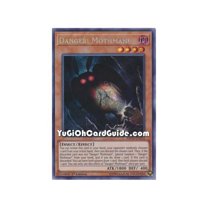 Danger! Mothman! (Prismatic Secret Rare) – 2019 Gold Sarcophagus Mega Pack | Carta YUGIOH en México