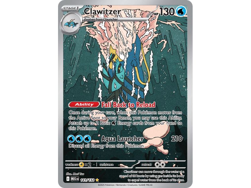 Clawitzer (Illustration Rare) – ME01 Mega Evolution | Carta POKEMON en México