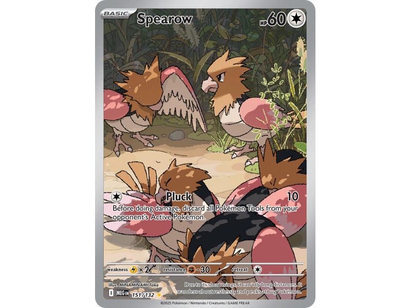 Spearow (Illustration Rare) – ME01 Mega Evolution | Carta POKEMON en México