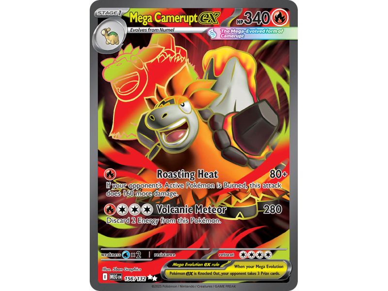 Mega Camerupt ex (Ultra Rare) – ME01 Mega Evolution | Carta POKEMON en México