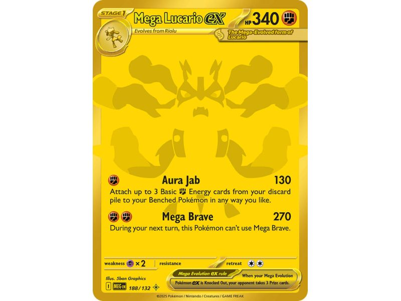 Mega Lucario ex (Mega Hyper Rare) – ME01 Mega Evolution | Carta POKEMON en México