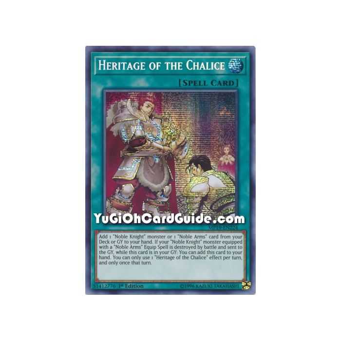 Heritage of the Chalice (Prismatic Secret Rare) – 2019 Gold Sarcophagus Mega Pack | Carta YUGIOH en México