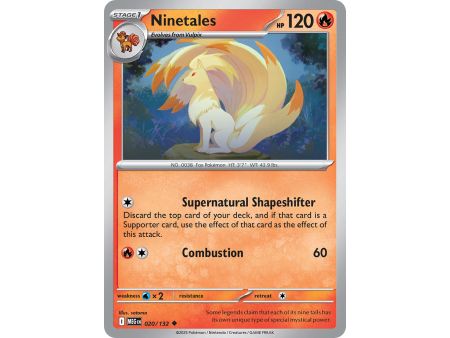 Ninetales (Uncommon/Reverse Holofoil) – ME01 Mega Evolution | Carta POKEMON en México