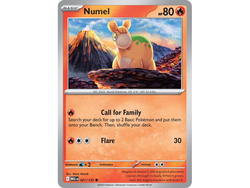 Numel (Common/Reverse Holofoil) – ME01 Mega Evolution | Carta POKEMON en México