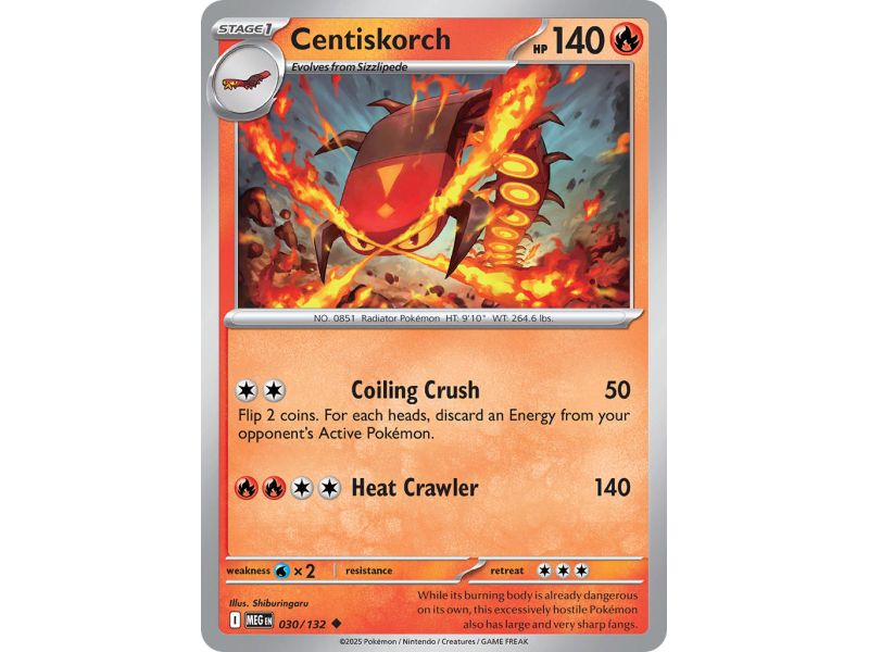 Centiskorch (Uncommon/Reverse Holofoil) – ME01 Mega Evolution | Carta POKEMON en México
