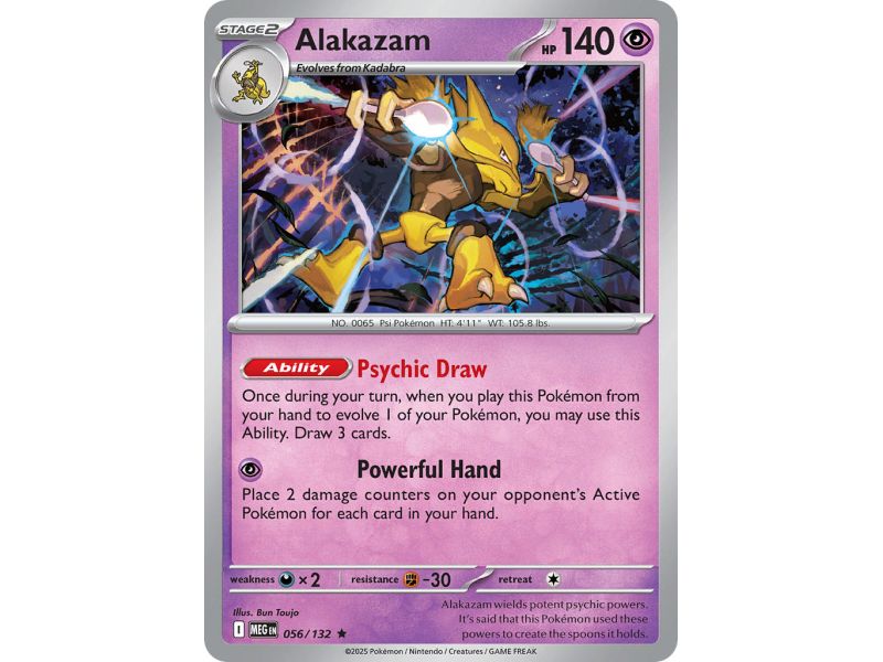 Alakazam (Rare/Reverse Holofoil) – ME01 Mega Evolution | Carta POKEMON en México