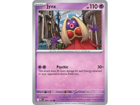 Jynx (Common/Reverse Holofoil) – ME01 Mega Evolution | Carta POKEMON en México