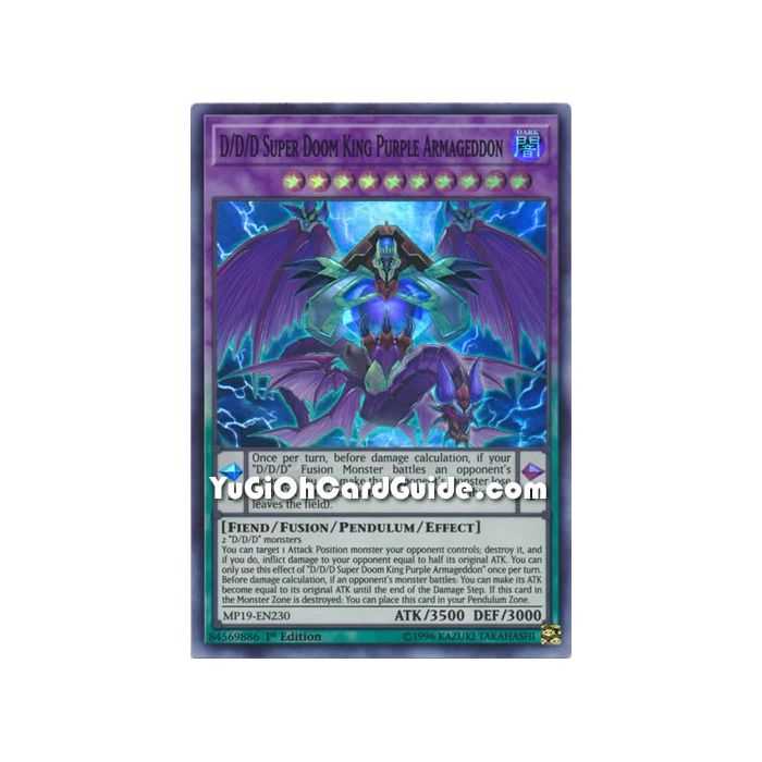 D/D/D Super Doom King Purple Armageddon (Super Rare) – 2019 Gold Sarcophagus Mega Pack | Carta YUGIOH en México