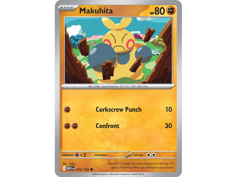 Makuhita (Common/Reverse Holofoil) – ME01 Mega Evolution | Carta POKEMON en México