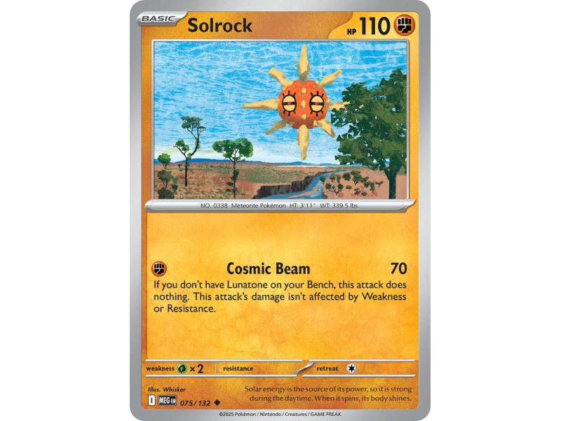 Solrock (Uncommon/Reverse Holofoil) – ME01 Mega Evolution | Carta POKEMON en México