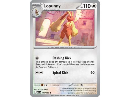 Lopunny (Common/Reverse Holofoil) – ME01 Mega Evolution | Carta POKEMON en México