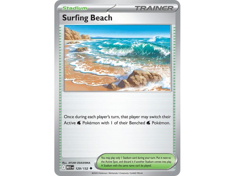 Surfing Beach (Uncommon/Reverse Holofoil) – ME01 Mega Evolution | Carta POKEMON en México