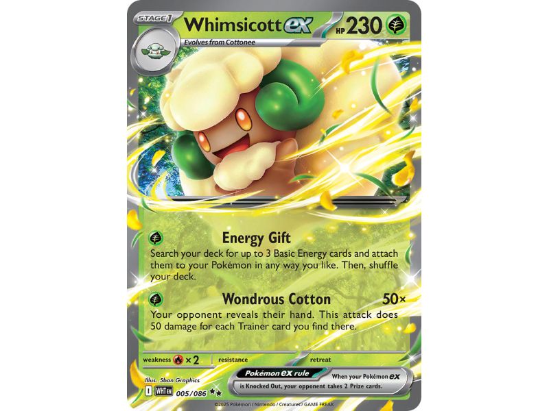 Whimsicott ex (Double Rare) – SV10.5 White Flare | Carta POKEMON en México