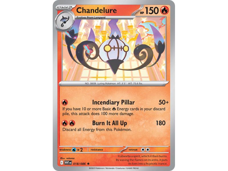 Chandelure (Rare Holofoil) – SV10.5 White Flare | Carta POKEMON en México