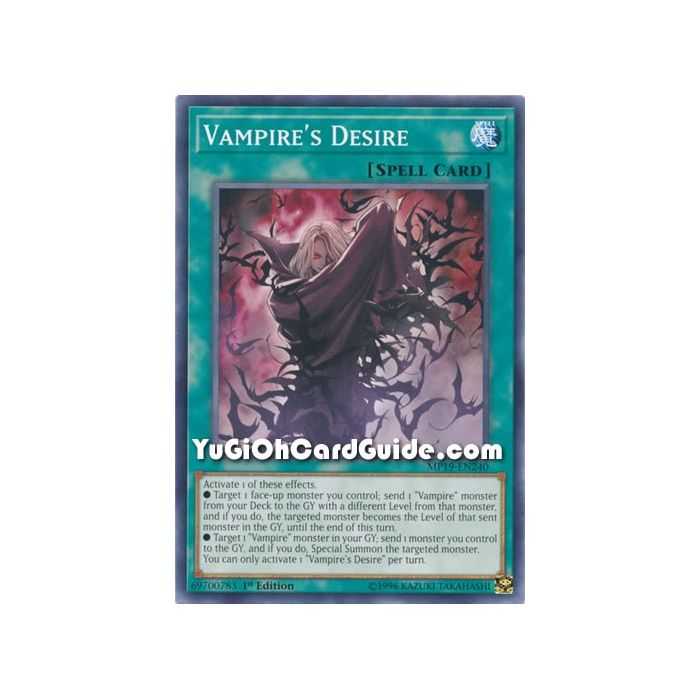 Vampires Desire (Common) – 2019 Gold Sarcophagus Mega Pack | Carta YUGIOH en México