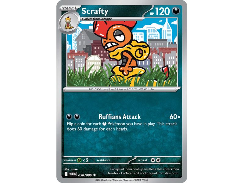 Scrafty (Uncommon) – SV10.5 White Flare | Carta POKEMON en México