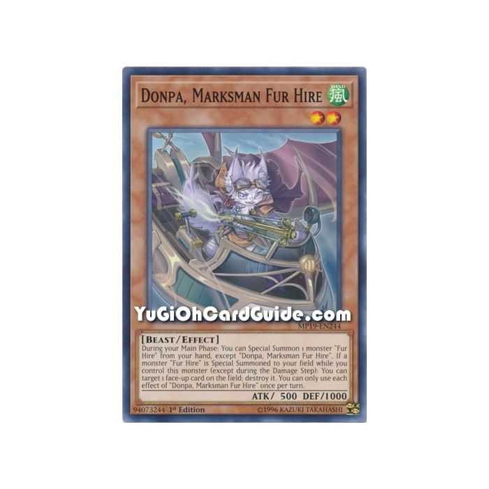 Donpa, Marksman Fur Hire (Common) – 2019 Gold Sarcophagus Mega Pack | Carta YUGIOH en México