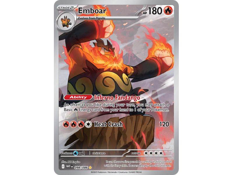 Emboar (Illustration Rare) – SV10.5 White Flare | Carta POKEMON en México