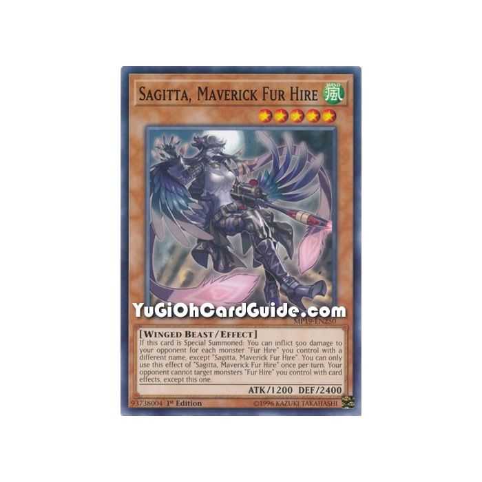 Sagitta, Maverick Fur Hire (Common) – 2019 Gold Sarcophagus Mega Pack | Carta YUGIOH en México