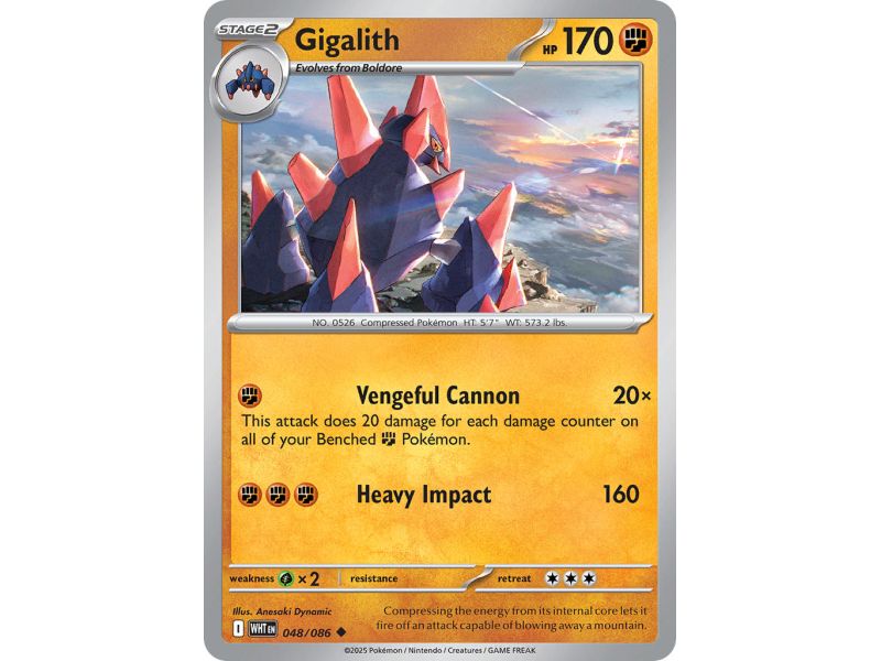 Gigalith (Master Ball Pattern) – SV10.5 White Flare | Carta POKEMON en México