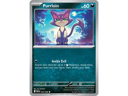 Purrloin (Common/Reverse Holofoil) – SV10.5 White Flare | Carta POKEMON en México