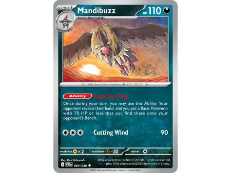 Mandibuzz (Uncommon/Reverse Holofoil) – SV10.5 White Flare | Carta POKEMON en México