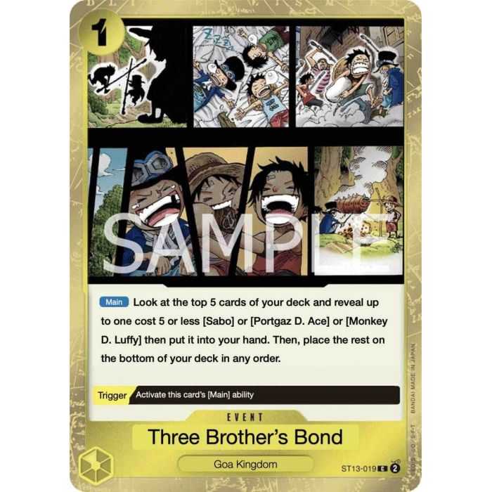 The Three Brothers' Bond (Pirate Foil) – ONE PIECE DECKS | Carta ONE PIECE en México
