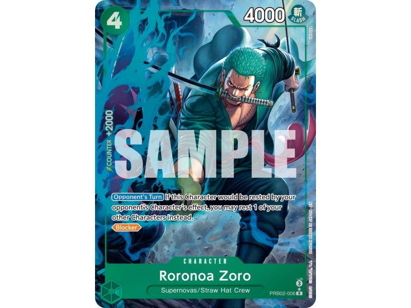 Roronoa Zoro (Alternate Art) – PRB-02 Premium Booster Vol 2 | Carta ONE PIECE en México