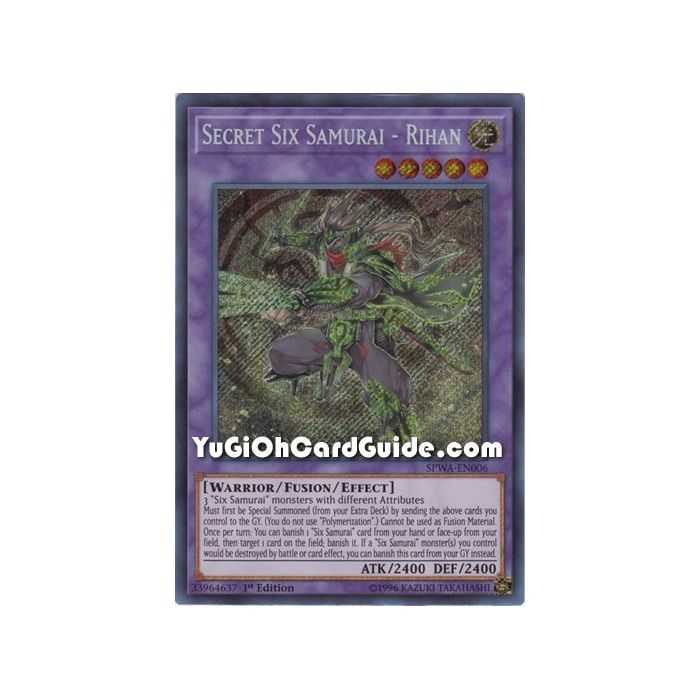 Secret Six Samurai - Rihan (Secret Rare) – Spirit Warriors | Carta YUGIOH en México